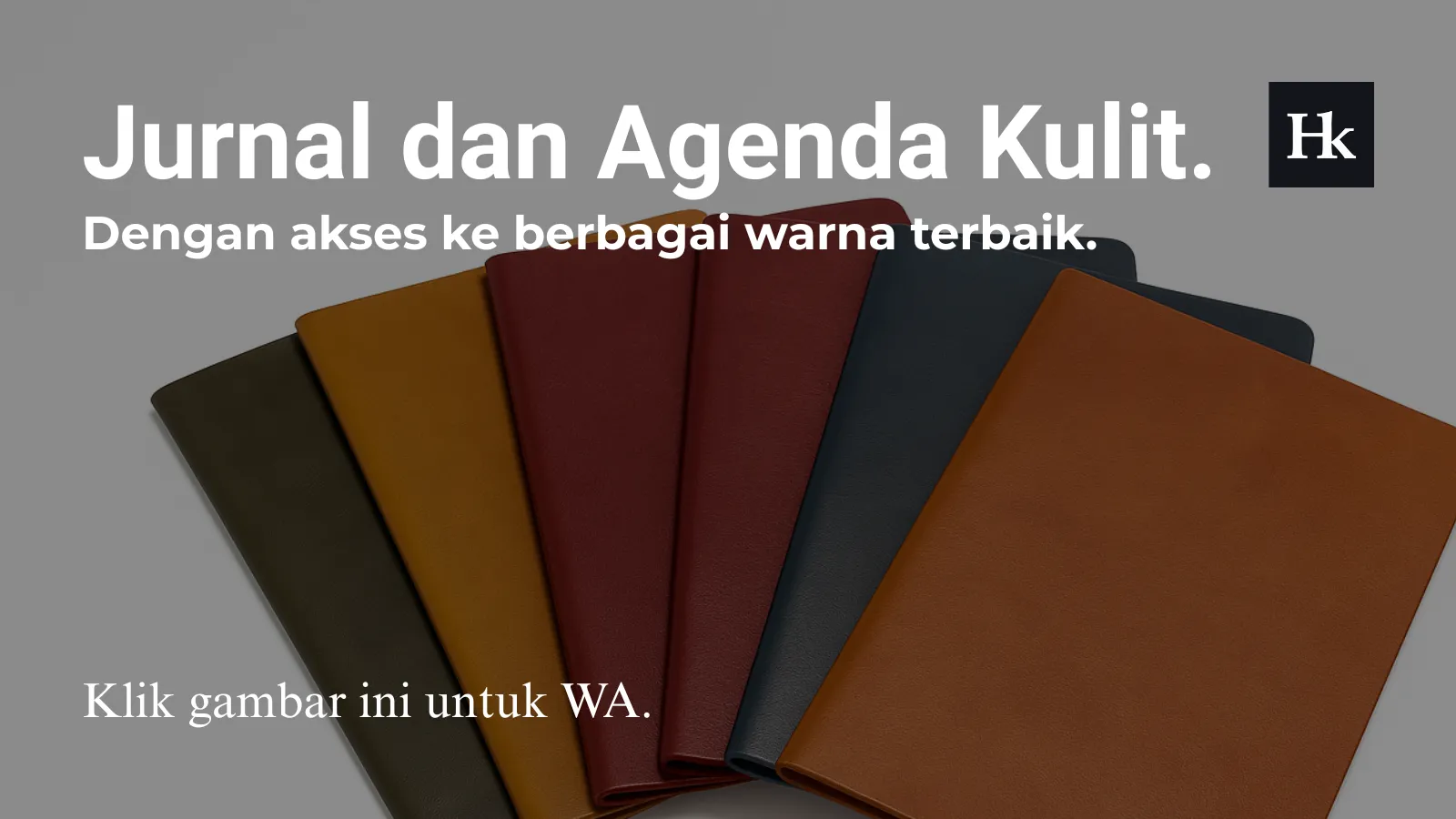 Pilihan warna beragam untuk jurnal kulit custom