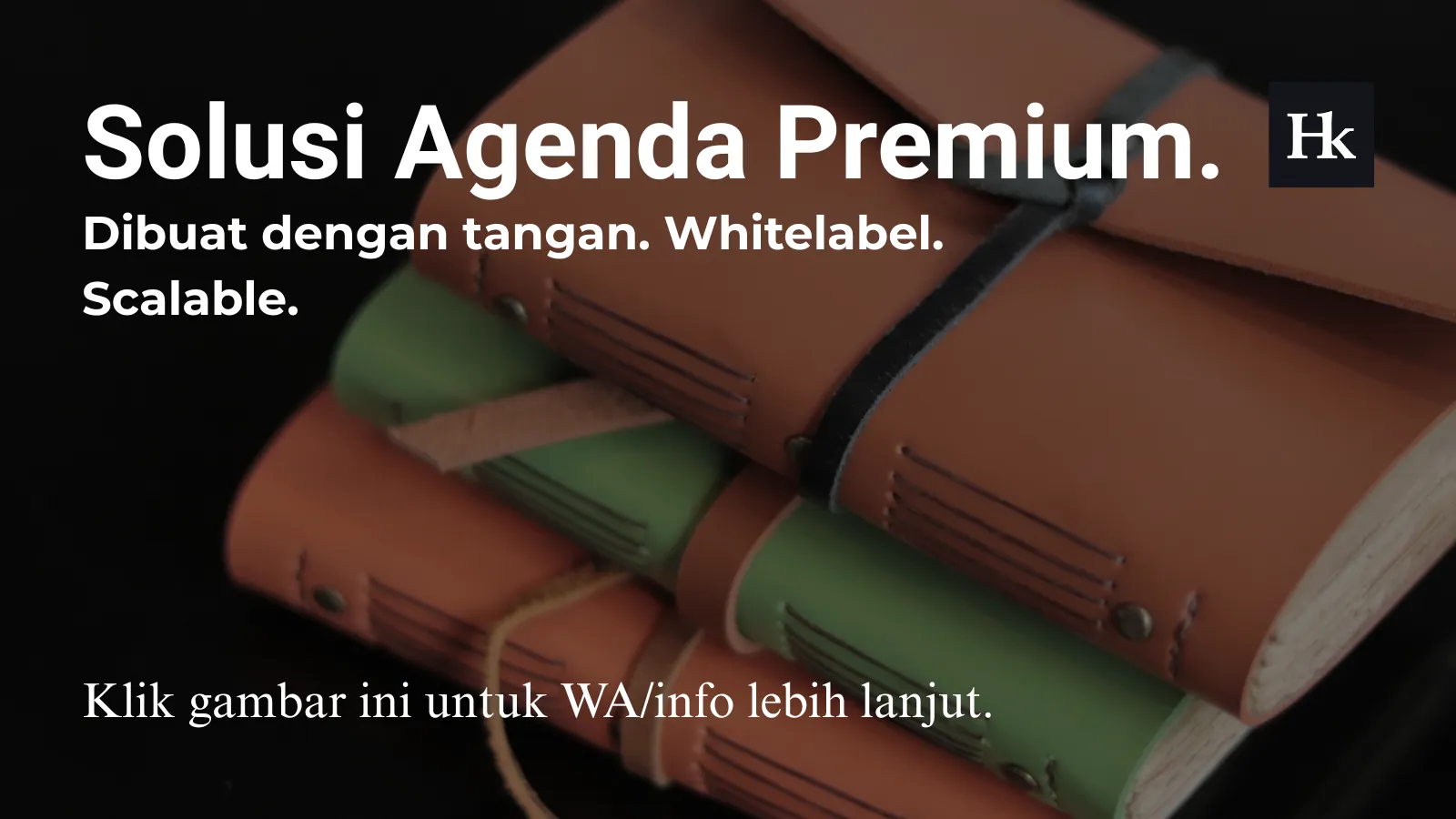 Solusi agenda premium kulit buatan tangan Hibrkraft