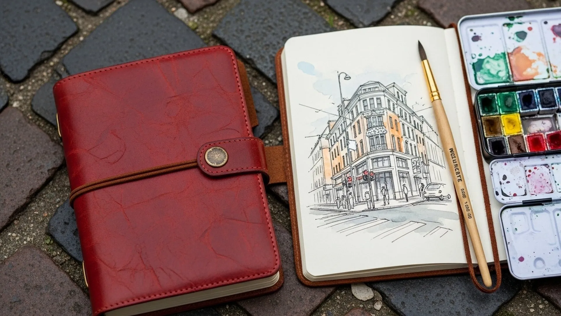 Sketchbook And Watercolor Paint Set