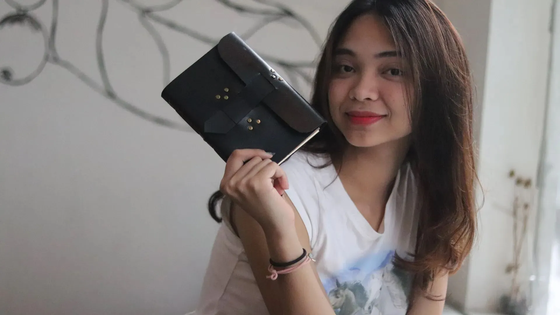 Black Leather Notebook Woman Custom Notebook Personalized Journal Standard Order 1