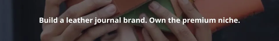 Leather journal brand building concept