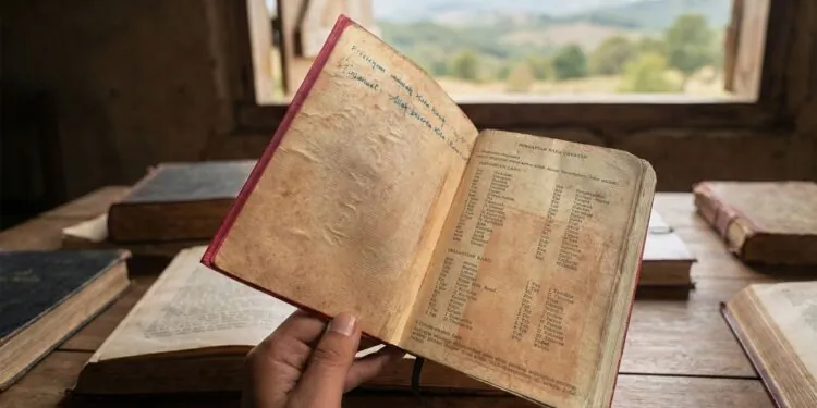 Restorasi Alkitab Tua dengan Ganti Cover PU Leather Maroon dan Perbaikan Punggung