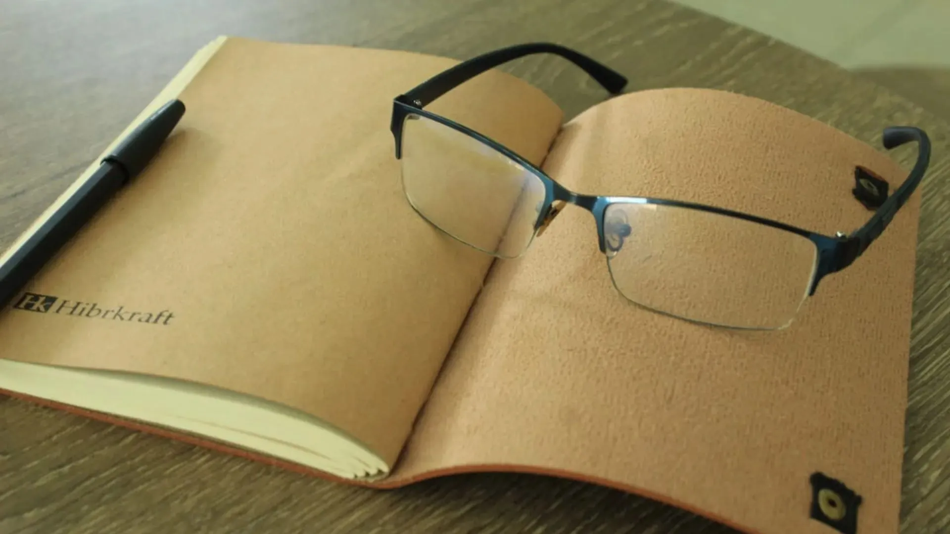Kraft Paper Notebook Pen Glasses Custom Notebook Personalized Journal Standard Order
