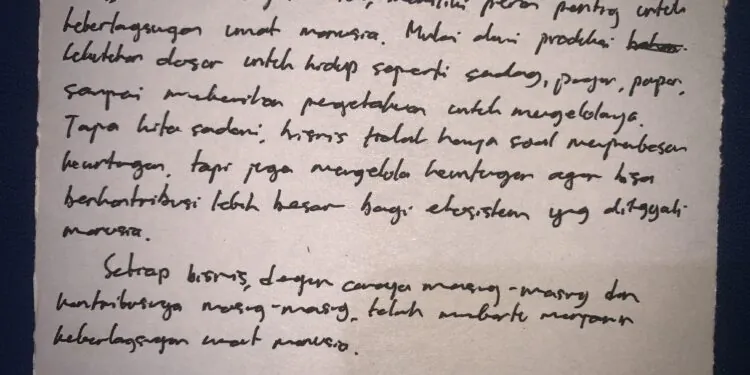 Contoh Zettelkasten: Bisnis Sebagai Fondasi Peradaban