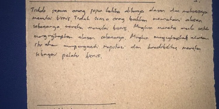Contoh Zettelkasten: Motivasi Tersembunyi di Balik Bisnis