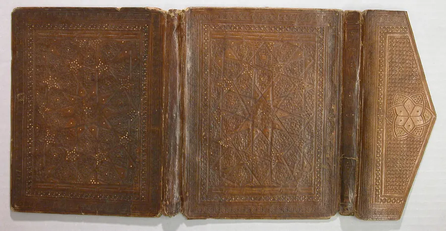 Bookbinding, first half 14th century — Leather; stamped and gilded