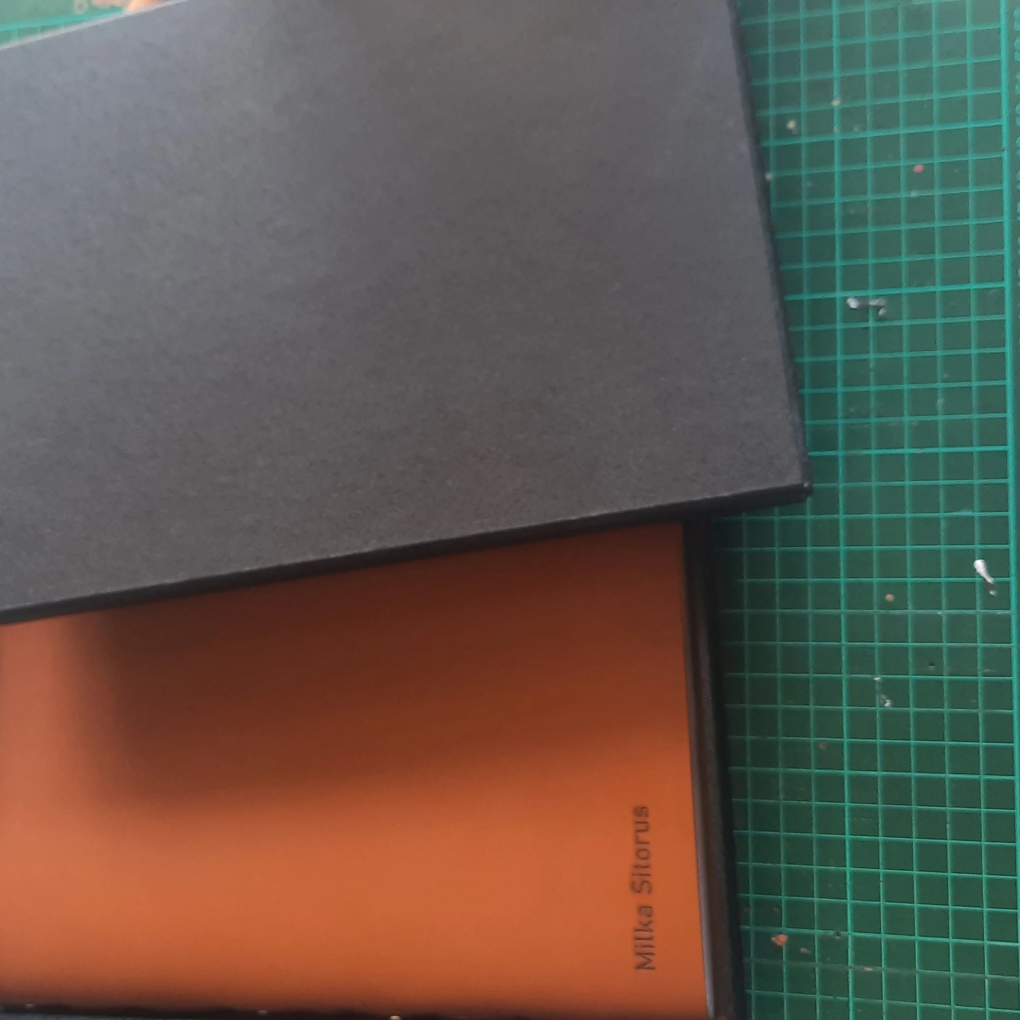 leather journal box orange