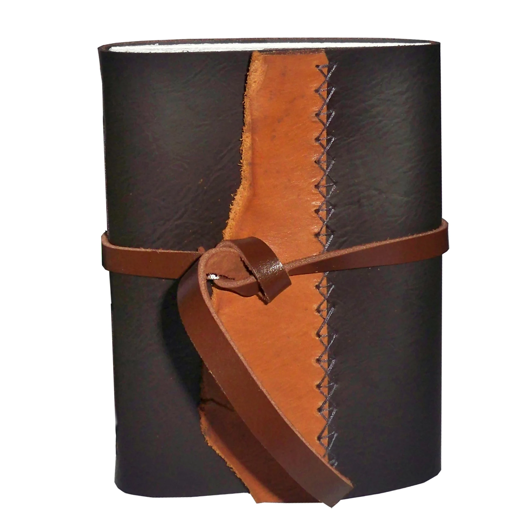 Penumbra Large Coklat leather journal with a wrap tie.