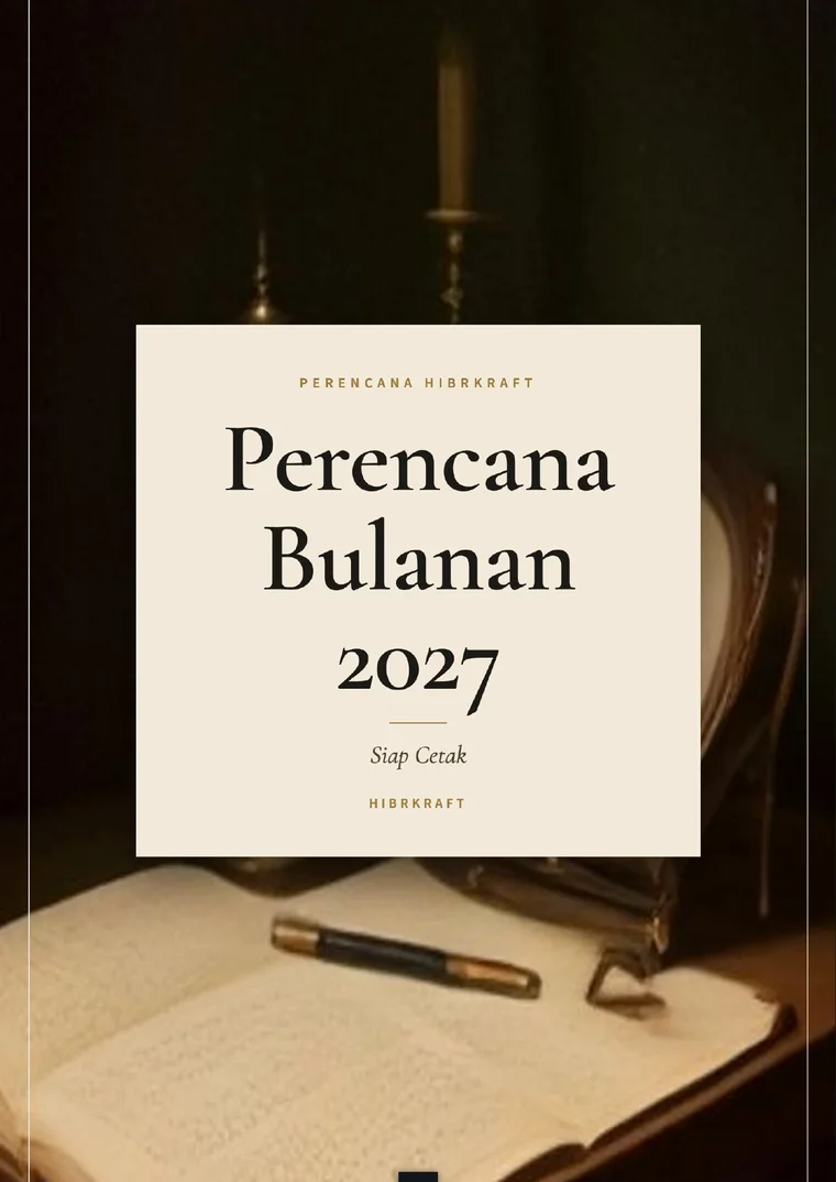 Contoh lembar Perencana Bulanan 2027