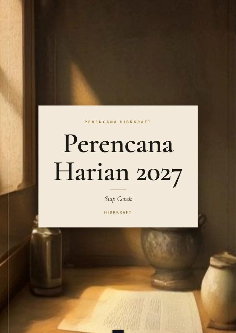 Contoh lembar Perencana Harian 2027