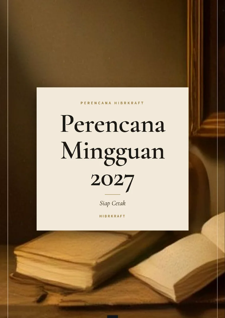 Contoh lembar Perencana Mingguan 2027
