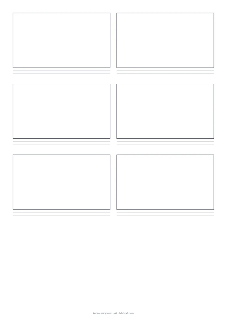 Contoh lembar Kertas Storyboard