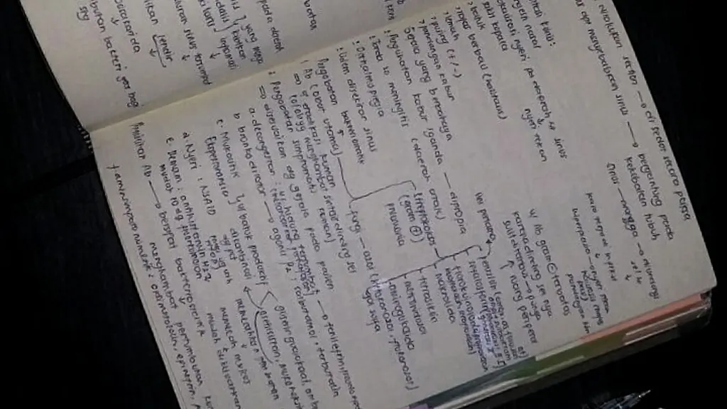 Buku catatan Juno berisi catatan medis tulisan tangan